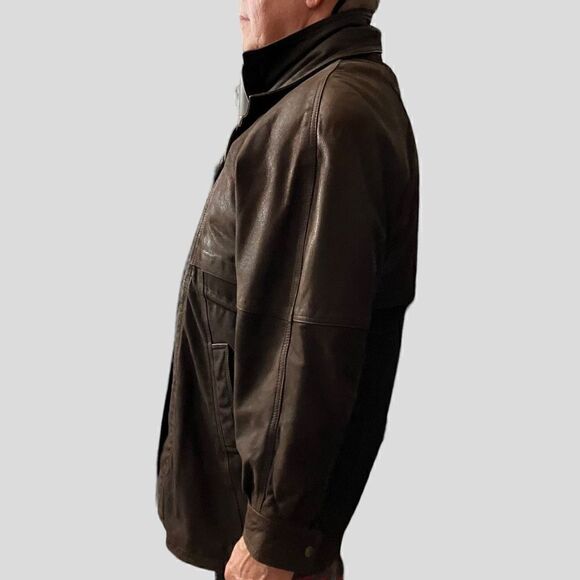 Wilson Leather for Men Brown, Insulated, Leather Long Jacket / SZ: S (see measur - Picture 4 of 9